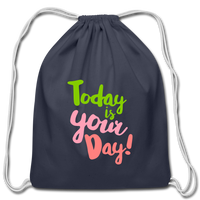 Cotton Drawstring Bag - navy