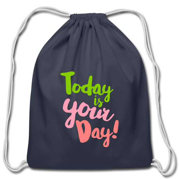 Cotton Drawstring Bag - navy