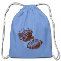 Cotton Drawstring Bag - carolina blue