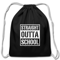 Cotton Drawstring Bag - black