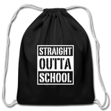 Cotton Drawstring Bag - black