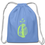 Cotton Drawstring Bag - carolina blue