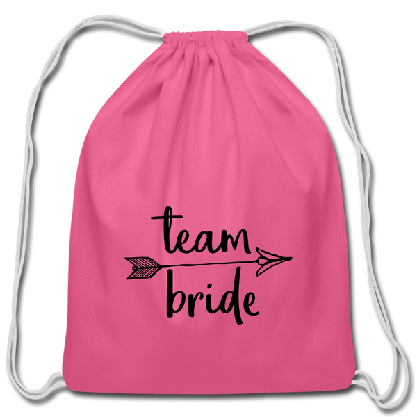 Cotton Drawstring Bag - pink