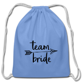 Cotton Drawstring Bag - carolina blue