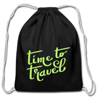 Cotton Drawstring Bag - black