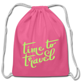 Cotton Drawstring Bag - pink