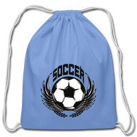 Cotton Drawstring Bag - carolina blue