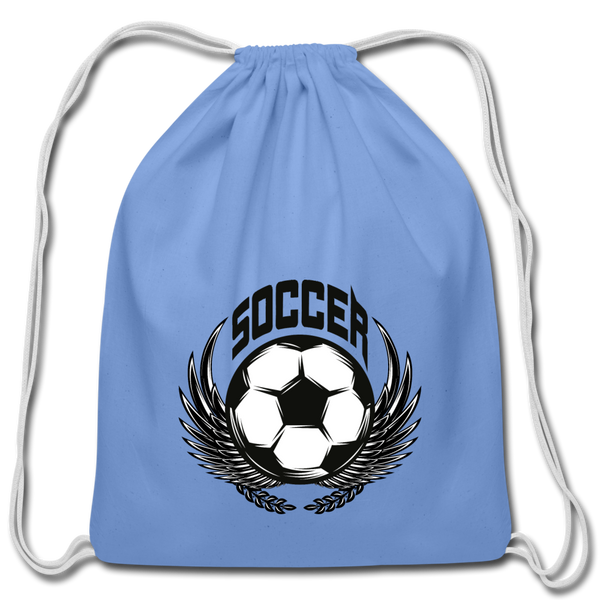 Cotton Drawstring Bag - carolina blue