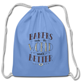 Cotton Drawstring Bag - carolina blue