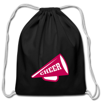 Cotton Drawstring Bag - black