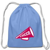 Cotton Drawstring Bag - carolina blue