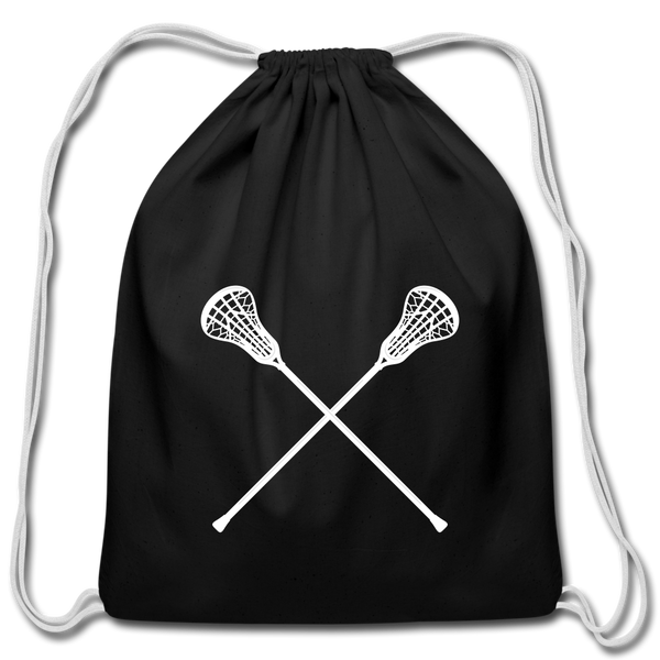 Cotton Drawstring Bag - black