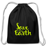 Cotton Drawstring Bag - black