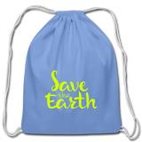 Cotton Drawstring Bag - carolina blue