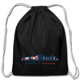 Cotton Drawstring Bag - black