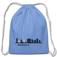 Cotton Drawstring Bag - carolina blue