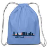 Cotton Drawstring Bag - carolina blue