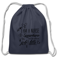 Cotton Drawstring Bag - navy