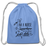 Cotton Drawstring Bag - carolina blue