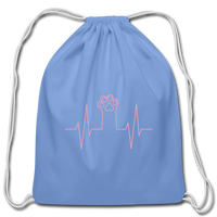 Cotton Drawstring Bag - carolina blue