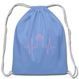 Cotton Drawstring Bag - carolina blue