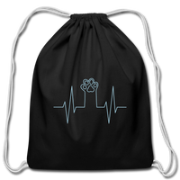 Cotton Drawstring Bag - black