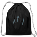 Cotton Drawstring Bag - black