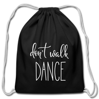 Cotton Drawstring Bag - black