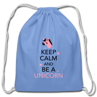 Cotton Drawstring Bag - carolina blue