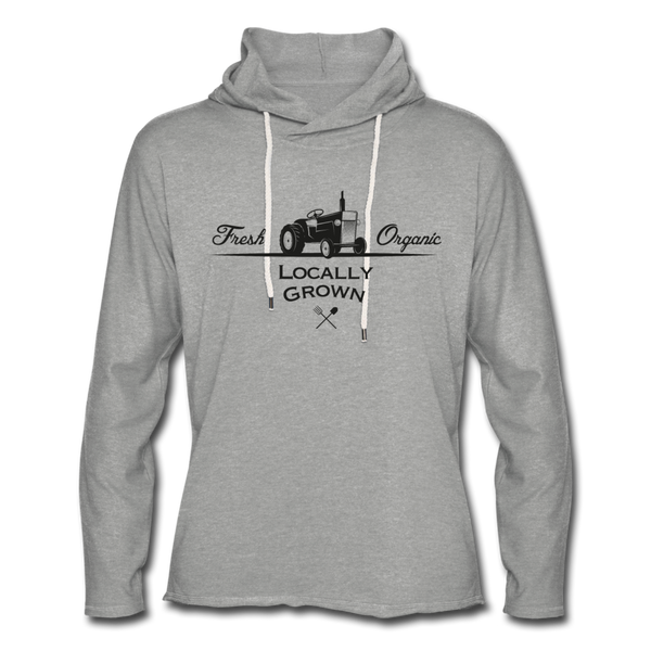 Unisex Lightweight Terry Hoodie - heather gray