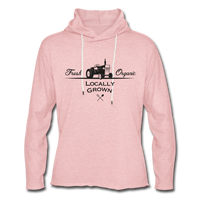 Unisex Lightweight Terry Hoodie - cream heather pink