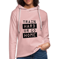 Unisex Lightweight Terry Hoodie - cream heather pink