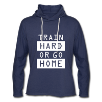 Unisex Lightweight Terry Hoodie - heather navy