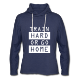 Unisex Lightweight Terry Hoodie - heather navy