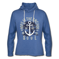 Unisex Lightweight Terry Hoodie - heather Blue