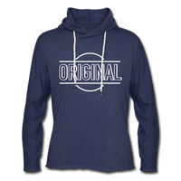 Unisex Lightweight Terry Hoodie - heather navy