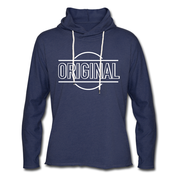 Unisex Lightweight Terry Hoodie - heather navy