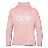 Unisex Lightweight Terry Hoodie - cream heather pink