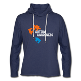 Unisex Lightweight Terry Hoodie - heather navy