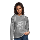 Unisex Lightweight Terry Hoodie - heather gray