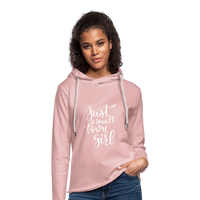 Unisex Lightweight Terry Hoodie - cream heather pink