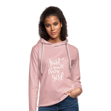 Unisex Lightweight Terry Hoodie - cream heather pink