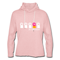 Unisex Lightweight Terry Hoodie - cream heather pink