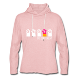 Unisex Lightweight Terry Hoodie - cream heather pink