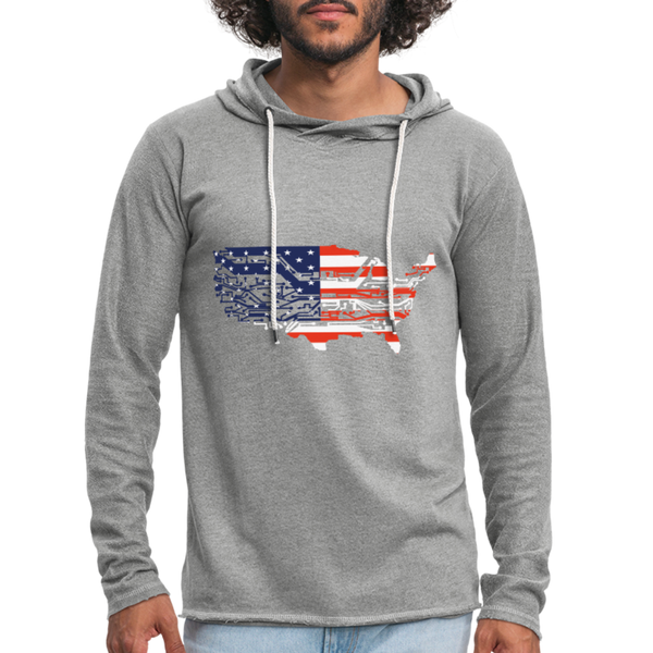 Unisex Lightweight Terry Hoodie - heather gray