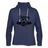 Unisex Lightweight Terry Hoodie - heather navy