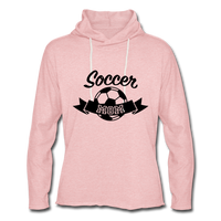 Unisex Lightweight Terry Hoodie - cream heather pink