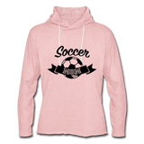 Unisex Lightweight Terry Hoodie - cream heather pink