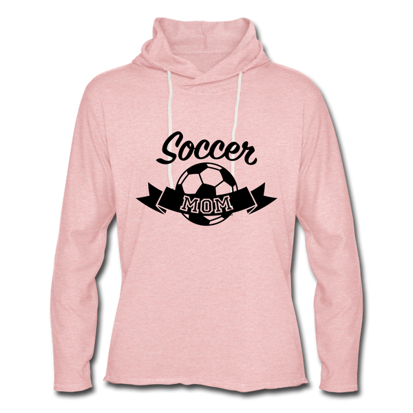 Unisex Lightweight Terry Hoodie - cream heather pink