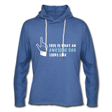 Unisex Lightweight Terry Hoodie - heather Blue